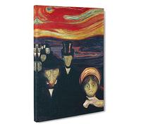 Anxiety By Edvard Munch Canvas Print | Gallery Wrapped 30mm Frame Wall Art | 30x20 inches | Ready to Hang | Classic Picture | Living Room Bedroom Lounge Office