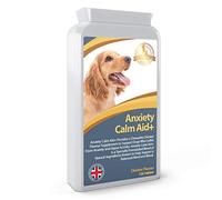 Anxiety Calm Aid+ Calming Tablets for Dogs (120 Tablets) - Dog & Cat Anxiety Relief, Dog Calming Natural Health Supplement, Helps with Barking, Hyperactivity & Separation, Chicken Flavour