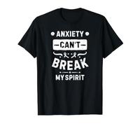 Anxiety Can't Break My Spirit Value Graphic T-Shirt, Men, Black, XL