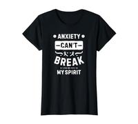 Anxiety Can't Break My Spirit Value Graphic T-Shirt, Women, Black, S