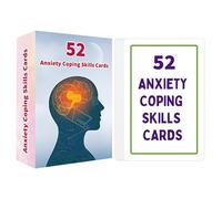 Anxiety Coping Cards - 52 Paper Mind Maps | Double Sided Emotional Regulatory Platform For Stress Relief | Portable Mental Health Support For Teak Sessions