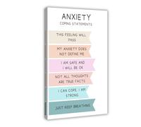 Anxiety Coping Statement - Therapeutic Office Decoration Canvas Poster Bedroom Decor Landscape Office Room Decor Gift 16x24inch(40x60cm)