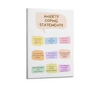 Anxiety Coping Statements Mental HealthCanvas Poster Wall Art Decoration Living Room Bedroom Decoration Poster Gift for FriendsFrame-style 08x12inch(20x30cm)