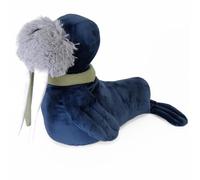 Anxiety Dog Toy Lavender Filled Walrus Cuddle Toy for Dog & Puppy Calming Plush Soothing Toy with Squeaker for Stress and Anxiety Relief in Dogs, Navy Blue, Small, 26 x 14 x 12cm