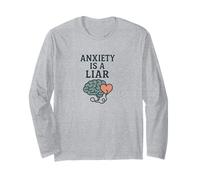 Anxiety is a Liar, Faith Based Health Encouragement Apparel Long Sleeve T-Shirt