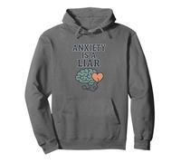 Anxiety is a Liar, Faith Based Health Encouragement Apparel Pullover Hoodie