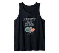 Anxiety is a Liar, Faith Based Health Encouragement Apparel Tank Top