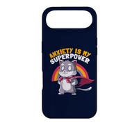 Anxiety Is My Superpower Cute Super Hero Cat Funny EduEly Case for iPhone Air