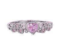 Anxiety Jewelry for Teens For Women Ring Fresh Main Personality Small Love Rings Ring Set Size 4 (Pink, 5)