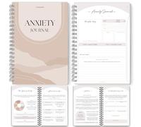 Anxiety Journal, Anxiety Worksheets, Anxiety Relief Workbook, Guided Prompts, CBT Therapy Notebook, Mental Health Wellness | A5 Lux