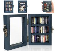 Anxiety Mini Bookshelf Ornament Small Bookshelf Miniature Library with 60pcs Mini Books,Doll House Decor Shake Away Your Anxiety,Home Decoration for Book Lovers