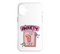 Anxiety Off Switch Mental Health Humor Case for iPhone 16 Plus