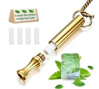 Anxiety Relief Breathing Necklace with Resistance - Flavoured Air Breathlace with Filter for Exercises & Meditation - Natural Essential Oil Breath Christmas Valentine's Day Birthday Gift for Women Men