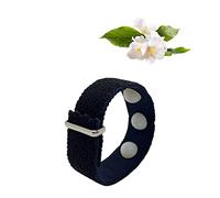 Anxiety Relief Jasmine Scented Bracelet, Multi-Symptom Relief for Menopause, Mood Enhancer (Single) Black, Jasmine (XLarge 9 in)