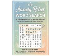 Anxiety Relief Word Search Puzzle Book: Word Search with Easy to Read Print about Stress Reduction, Calm Restoration. Relaxation Therapy and More | ... for Vacations, Holidays and Leisure Times