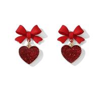 ANXIN Boho Style Creative Love Small Daisy Sun Flower Earrings Retro Peach Heart Alloy Oil Drop Color Flower Earrings For Women, Metal, No Gemstone