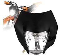 AnXin Dirt Bike Headlight LED,Dirt Bike Front Headlight Kit Head Lamp Light Universal for Most Dirt Pit Bike Enduro ATV Supermoto Like 50 150 250 350 450 500 SX XC XCW EXC SXF - Black