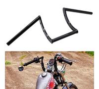 AnXin Motorcycle Handlebar Z Bars 22mm 7/8" Handlebars For Drag Custom Bobber Chopper Cruisers Softail Dyna Sportster - Black
