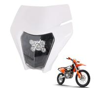 AnXin Motorcycle Headlight,Dirt Bike Headlamp Fairing Light LED Headlights Universal For EXC250 SX250 SXF250 EXC450 SX350 SXF450 EXC525 640LC4 Motocross Enduro Supermoto - White