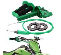 AnXin Motorcycle Throttle Assembly with Throttle Cable CNC Throttle Grip Universal for 7/8" 22mm Most Motorbike Handlebars CRF YZ PW KX KLX RM DR DRZ-Green