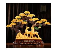 anxinda Statue,Crystal Large Crystal Money Tree - Feng Shui Lucky Plant for Home Decor,for Home(M)