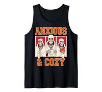 Anxious and Cozy Funny Skeleton Introvert Homebody Humor Tank Top