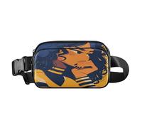 Anxious Black Women Trendy Waist Pack Crossbody Bag for Women Men Teenagers Waterproof Belt Bag with Adjustable Strap for Travel Running Hiking, Anxious Black Women, 1 size, Anxious Black Women, 1