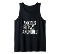 Anxious But Anchored Christian Anchor Faith Tank Top