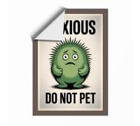 Anxious Do Not Pet Typography Unframed Wall Art Print A4 (29.7×21cm), Wall Decor for Living Room, Bedroom, Office & Home, Art Gift