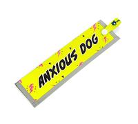 Anxious Dog Bright Neon Yellow & Pink Space Awareness Sleeve for Anxious Nervous Dogs, Reflective, Waterproof, Double Sided Slip-on for the Dog Lead