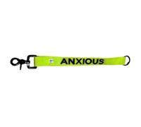 Anxious Dog Lead Extender - Leash Extender for Non-Verbal Advocacy - Neon Yellow with Embroidered Text & Black Metal Hardware