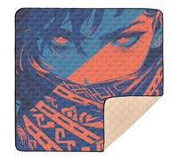 Anxious Man Midnight Blue Large Non-Slip Baby Gym & Activity Mat for Floor Lightweight Tummy Time Activity Mat for Baby Toddler Infant, 50'' x 50''