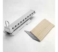 ANXJLEO Extendable Trouser Hangers,Pull Out Pants Rack,Space Saving,Stainless Steel Clothes Hangers for Wardrobe,Telescopic Trouser Clothing Storage Organizers for Closet Jeans Scarfs(Beige)