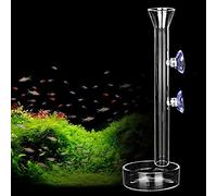 AnxunJim Shrimp Feeding Tube and Dish,Clear Crystal Glass Shrimp Feeder Tube Tray for Fish Tank Aquarium Shrimp (10")