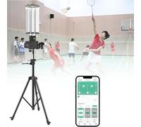 ANXYYDS Badminton Training Machine, Automatic Badminton Pitching Machine for Indoor & Outdoor Training, Portable Badminton Training Machine with Serving Frequency 0.6-25s / Ball for Practicing charge