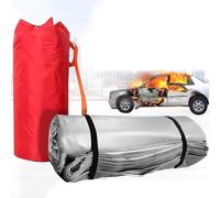 ANXYYDS Car Fire Blanket, Emergency Fireproof Blankets for Car, Fire Extinguisher Blanket for New Energy Vehicles, Trucks, and Motor Vehicles (Fiberglass + Double-Sided Silicone 6x9m