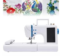 ANXYYDS Commercial Embroidery Machine for Clothing and Bedding,Automatic Embroidery Machine Computerized 75 Built-in Designs with 4" x 9.2" Embroidery Area and LCD Touch Screen for Beginners