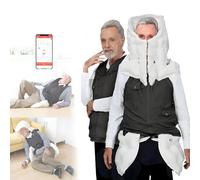 ANXYYDS Smart Anti-Fall Clothing for The Elderly Anti-Fall Airba.g Vest with App, for Seniors 0.08s Pop Up Protection for Elderly, Bluetooth Positioning, Light Weight Protective Jacket MenBlack-3XL