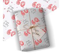 ANY AGE Personalised NAME Birthday Wrapping Paper Funny Photo Gift Wrap sent as Roll or Sheet Birthday & Novelty Gag Joke Present Idea Red 1 Metre Roll