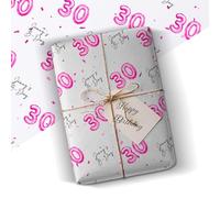ANY AGE Personalised NAME Birthday Wrapping Paper Funny Photo Gift Wrap sent as Roll or Sheet Birthday & Novelty Gag Joke Present Idea Pink 6 Metre Roll