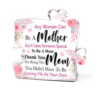 Any Woman Can be a Mother Acrylic Block Puzzle,Moms Birthday Gift Ideas Desk Decor,Happy Birthday Mom from Daughter,To My Mom Acrylic Table Decor Presents