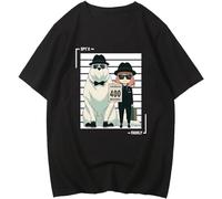 Anya Bond Forger Spy x Family Tshirt Fashion Casual Black T-Shirt Harajuku Graphic Tee-Shirt Short Sleeve 100% Cotton Streetwear Black