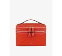 Anya Hindmarch Womens Anya Hindmarch Vanity Kit Logo-Jacquard Nylon Cosmetics Case Burnt Sienna