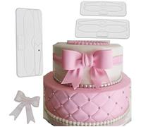 Anyana ribbon bowknot bow tie cutter set cookie impression mold plastic cutter fondant sugar paste cutter gum paste Modelling Tools for Cake Cupcake Toppers Decoration Pack of 3