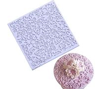 Anyana square sugar edible vine lace mold cake silicone Embossing Mat Textured fondant impression lace mat decorating mold gum paste cupcake topper tool icing candy imprint baking pastry sugarcraft