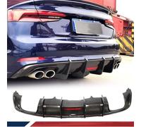 ANYANH Car Rear Bumper Diffuser Lip Spoiler for Audi A5 B9 Sline | S5 2017-2019, Black Plastic, Fibre-Reinforced Plastic (FRP) Glossy Painted Finish