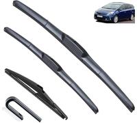 ANYANH Car Windscreen Wipers for Toyota Prius Plus/Prius+ 2011-2016, All-Weather Performance Front Rear Wiper Blades Set Wipers Replacement Kit