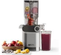 Anybear Cold Press Juicer, 200W Masticating Slow Juicer 4.3" Large Feed Chute Fit Whole Fruits Vegetables | Upgraded Auger | Tritan Materials | BPA Free | Juice Recipes (Silver)