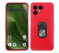 Anybird 2in1 Phone Soft TPU Silicone Protective Case For Fairphone 6 5G 6.31 inch Gel Cover Skin Etui Bumper Shell Ring Holder Anti-Scratch Red