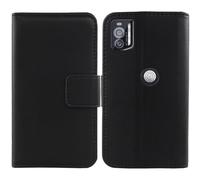 Anybird Black Flip Genuine Real Leather Protector Case For Crosscall STELLAR X5s / X5s Chamonix Mont Blanc 6.49" Magnetic Card Slot Wallet
